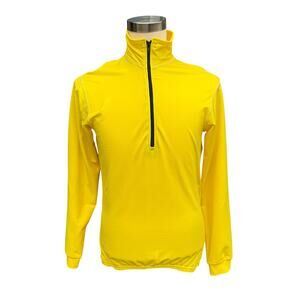 Nashbar Men’s L Yellow 1/4-Zip Long Sleeve Cycling Jacket Performance Pullover